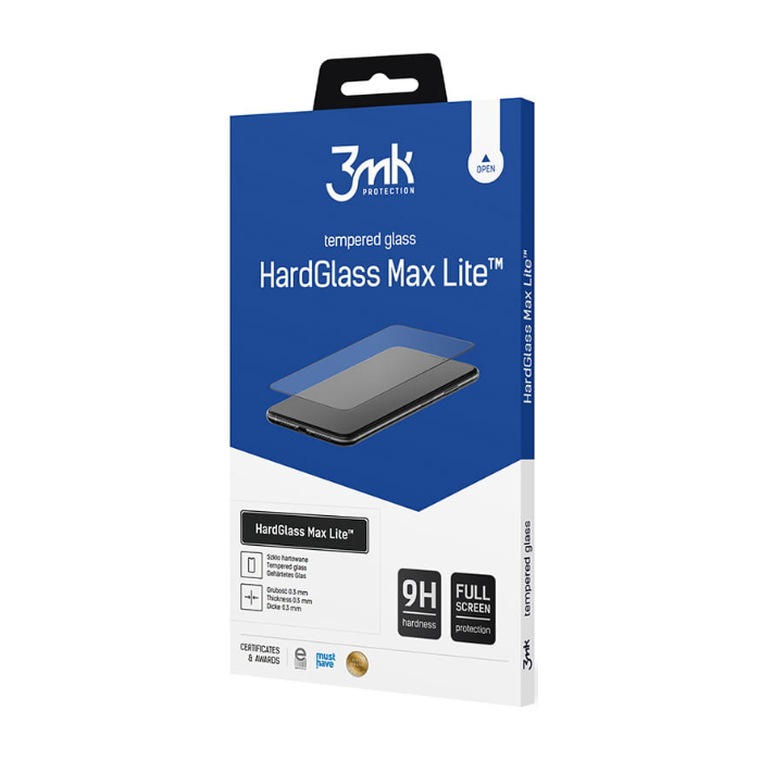 Tvrdené sklo na Samsung Galaxy Z Fold 3 5G F926 3mk HardGlass Max Lite celotvárové čierne (predná strana)