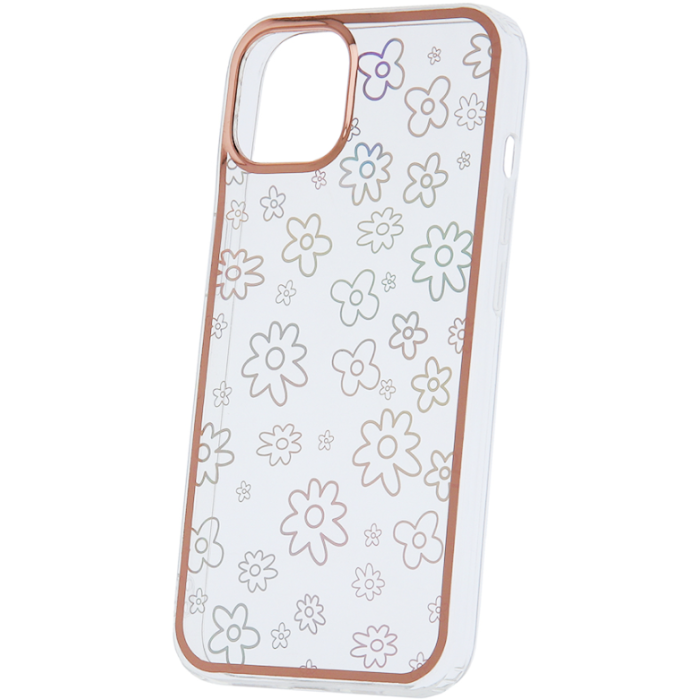 Silikónové puzdro na Apple iPhone 12/12 Pro Trendy kvety transparentné