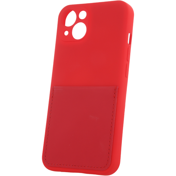 Silikónové puzdro na Xiaomi Redmi 9A/9AT Card Cover červené