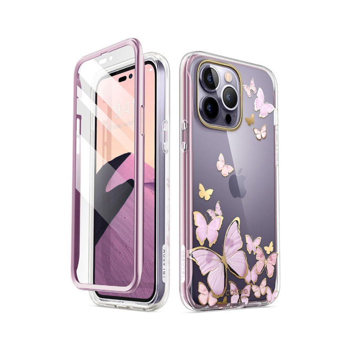 Odolné puzdro na Apple iPhone 14 Pro Max Supcase Cosmo Fly fialové