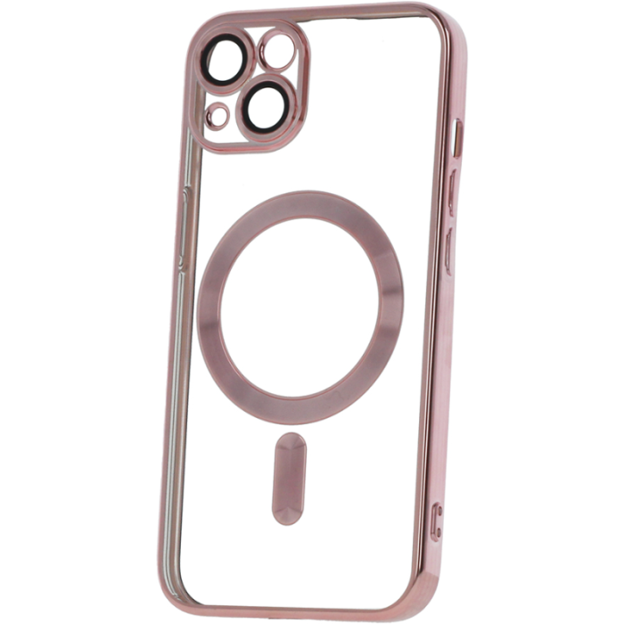 Plastové puzdro na Apple iPhone 12 Color Chrome MagSafe ružové