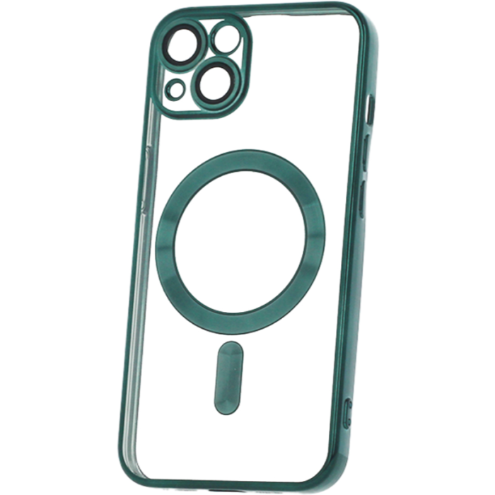 Plastové puzdro na Apple iPhone 13 Color Chrome MagSafe zelené