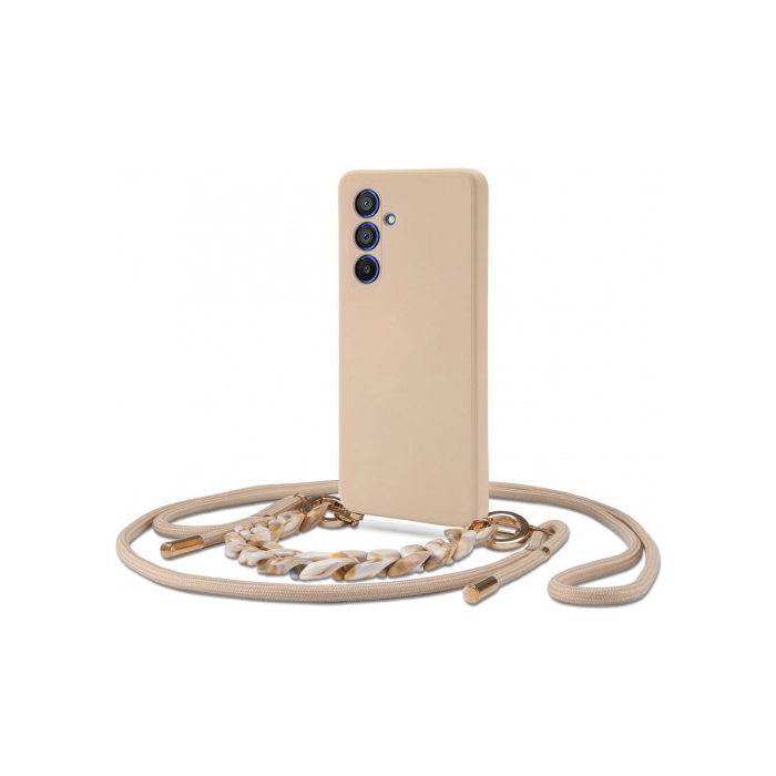 Silikónové puzdro na Samsung Galaxy A54 5G A546 Tech-Protect Icon Chain béžové