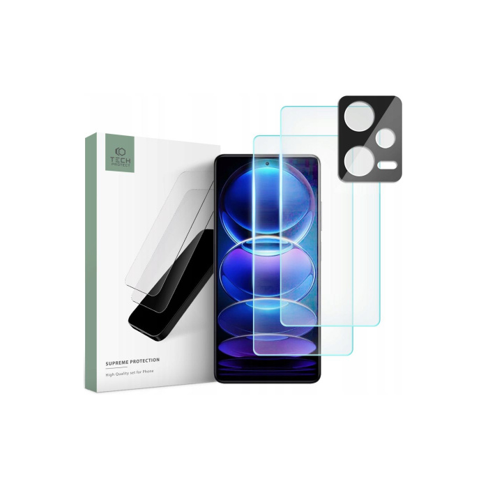Tvrdené sklo na Xiaomi Redmi Note 12 Pro 5G Tech-Protect Supreme (2+1) 9H