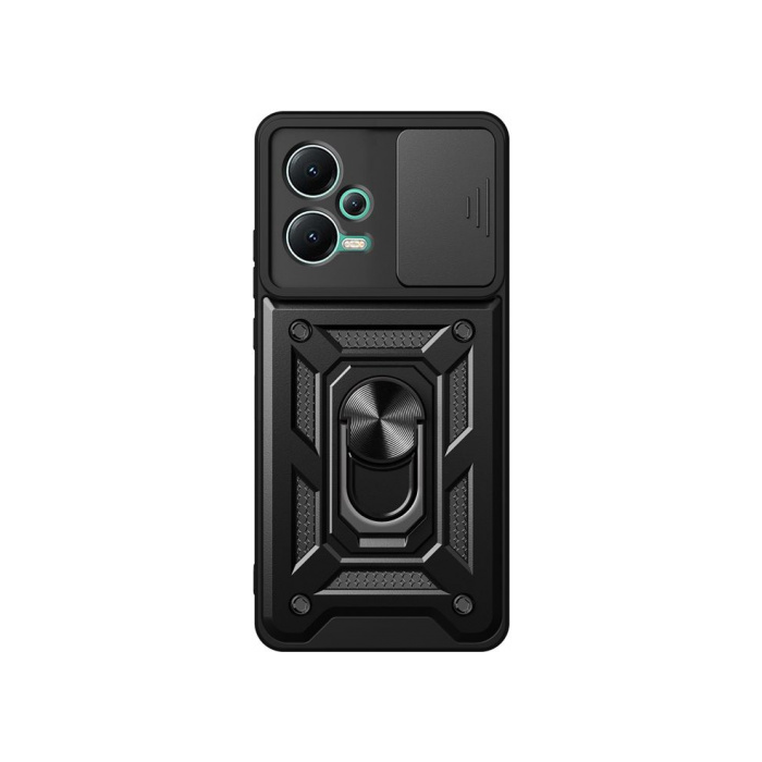 Odolné puzdro na Xiaomi Redmi Note 12 5G/Poco X5 5G Tech-Protect Camshield Ring Armor čierne