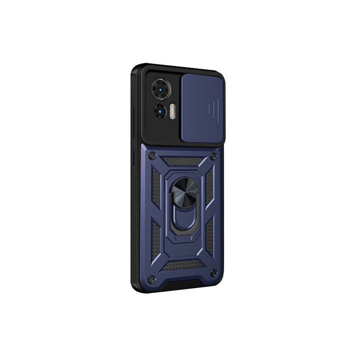 Odolné puzdro na Motorola Edge 30 Neo 5G Tech-Protect Camshield Ring Armor modré