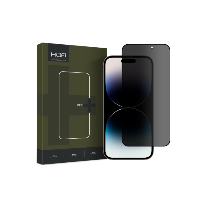Tvrdené sklo na Apple iPhone 14 Pro Hofi Anti Spy Privacy Pro+ celotvárové čierne