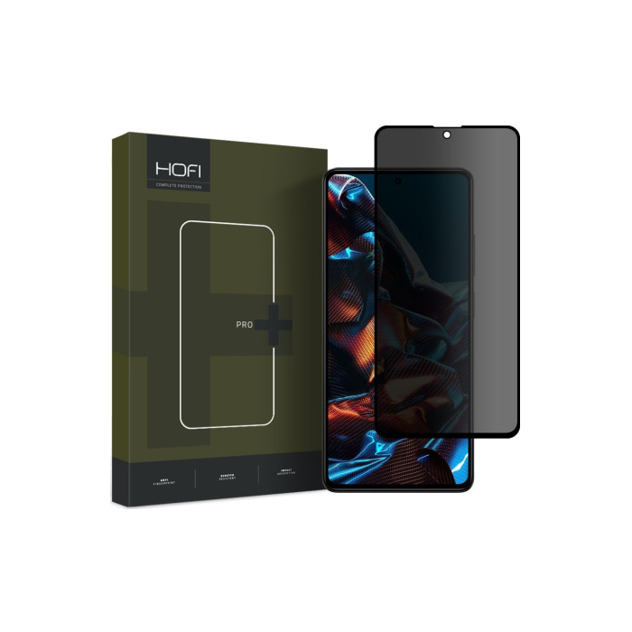 Tvrdené sklo na Xiaomi Redmi Note 12 Pro/POCO X5 Pro 5G Hofi Anti Spy Privacy Pro+ celotvárové čierne