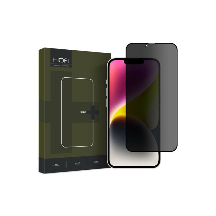 Tvrdené sklo na Apple iPhone 13 Pro Max/14 Plus Hofi Anti Spy Privacy Pro+ celotvárové čierne