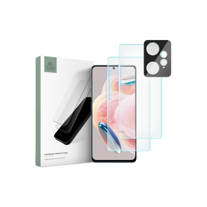 Tvrdené sklo na Xiaomi Redmi Note 12 LTE Tech-Protect Supreme (2+1) 9H