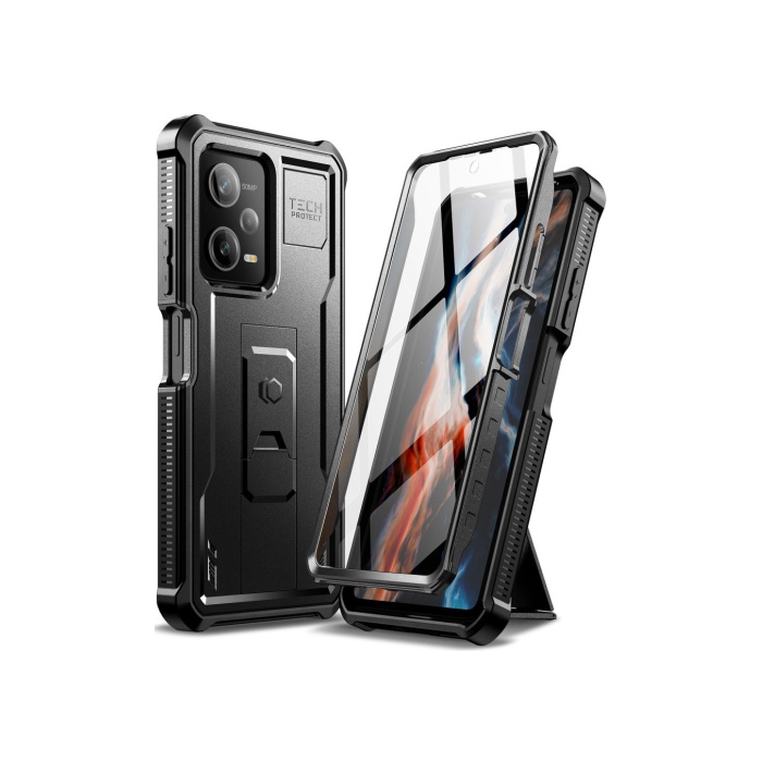 Odolné puzdro na Xiaomi Redmi Note 12 Pro 5G/Poco X5 Pro 5G Tech-Protect Kevlar Pro 360 čierne