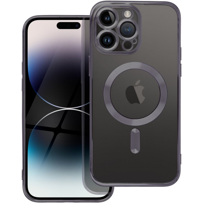 Silikónové puzdro na Apple iPhone 12 Pro Max Electro Mag čierne