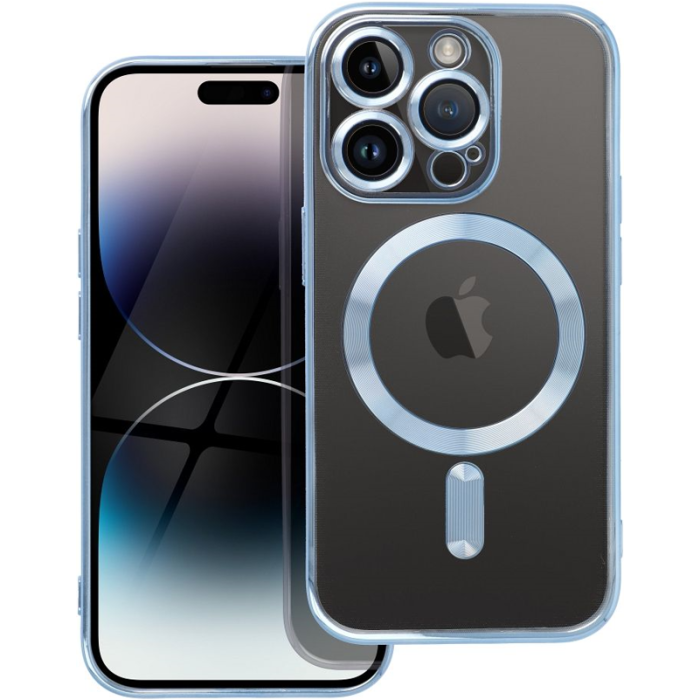 Silikónové puzdro na Apple iPhone 14 Electro Mag modré