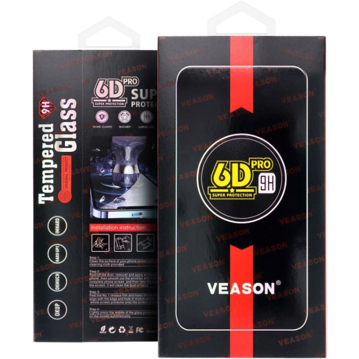 Tvrdené sklo na Apple iPhone 15 Pro Max Veason 6D Pro celotvárové čierne