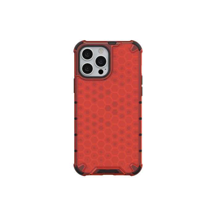 Odolné puzdro na Apple iPhone 13 Pro Max Honeycomb Armor červené
