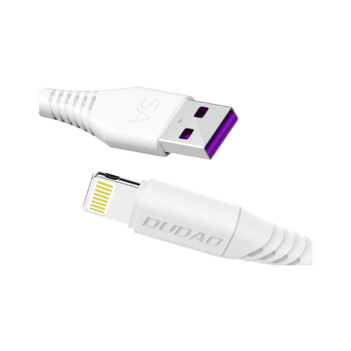 Kábel Dudao L2L USB na Lightning 5A 2m, biely