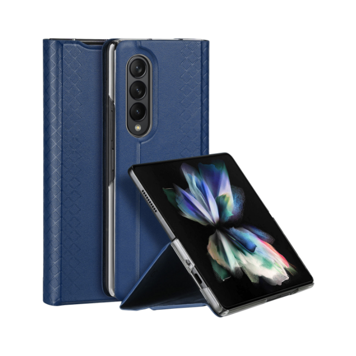 Diárové puzdro na Samsung Galaxy Z Fold3 5G F926 Dux Ducis Bril modré