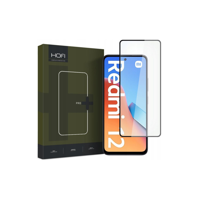 Tvrdené sklo na Xiaomi Redmi 12 LTE/5G Hofi Pro+ 9H celotvárové čierne