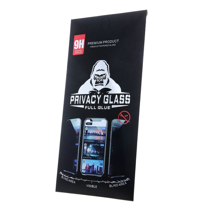 Sklo Privacy/Antispy Xiaomi Redmi Note 12 Pro 4G/Note 12 Pro 5G/Note 11 Pro 4G/5G celotvárové - čierne