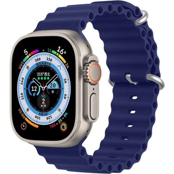 Remienok Dux Ducis Ocean Wave Apple Watch 4/5/6/7/8/9/SE/10 40/41/42mm modrý