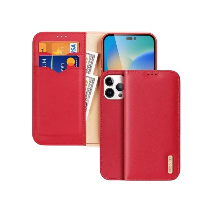 Obal Dux Ducis Hivo Book Apple iPhone 15 Pro červený