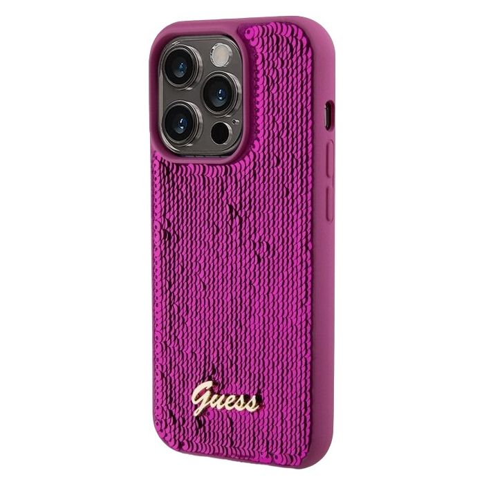 Guess Sequin Script Logo Apple iPhone 14 Pro GUHCP14LPSFDGSF Magenta
