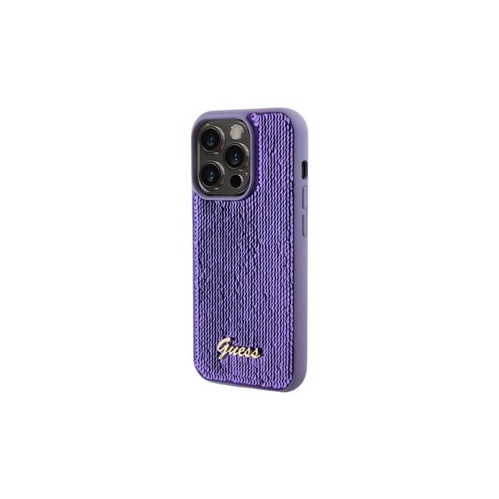 Guess Sequin Script Logo Apple iPhone 14 Pro GUHCP14LPSFDGSU Purple