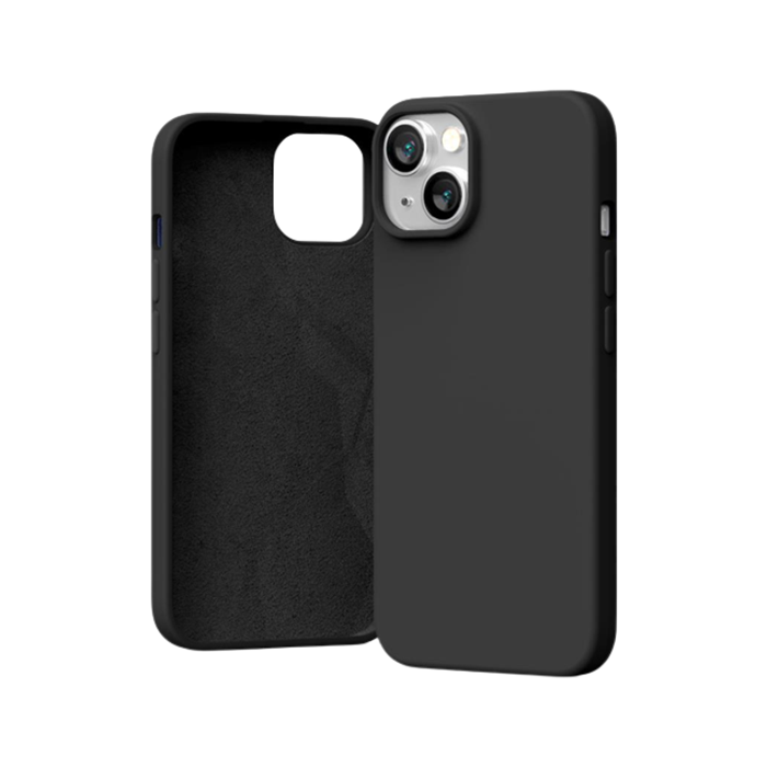 Silikónové puzdro na Apple iPhone 15 Plus Mercury Silicone čierne