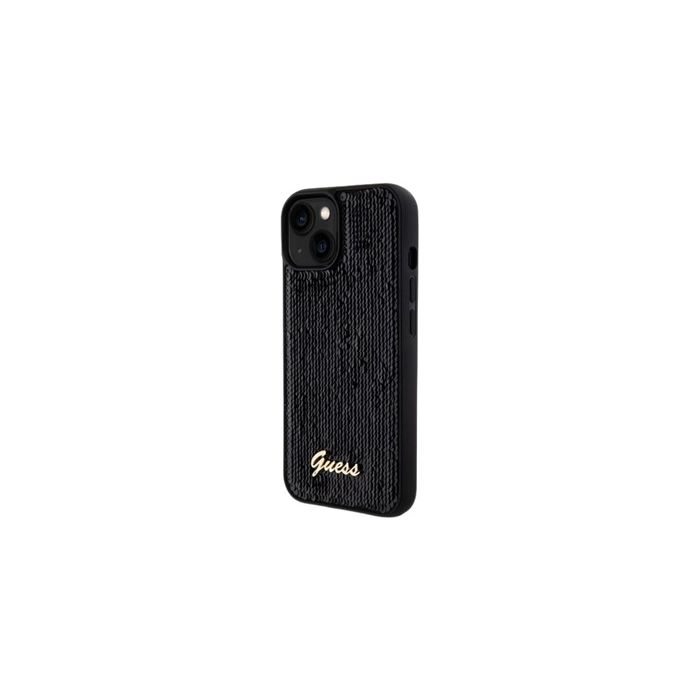 Guess Sequin Script Logo Apple iPhone 15 GUHCP15SPSFDGSK Black 