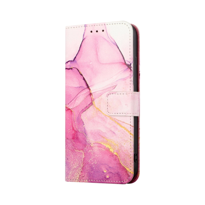 Diárové puzdro na Motorola Moto E7 Plus/G9 Play Marble Book ružové