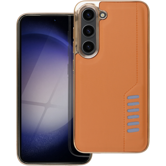 Plastové puzdro na Samsung Galaxy S22 5G S901 MILANO hnedé