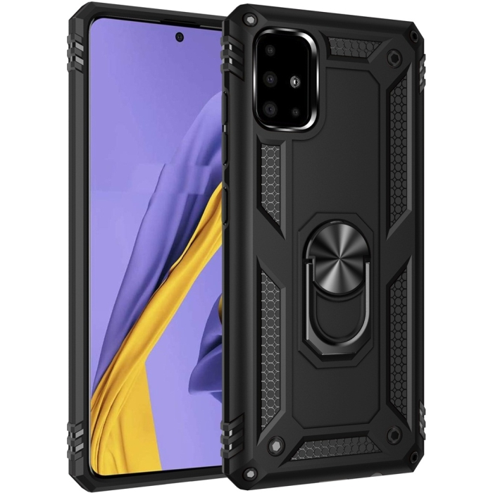 Odolné puzdro na Samsung Galaxy A51 LTE A515 Ring Armor čierne