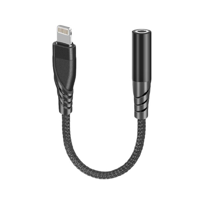 Sturdo Lightning/3.5mm Jack, opletený čierny