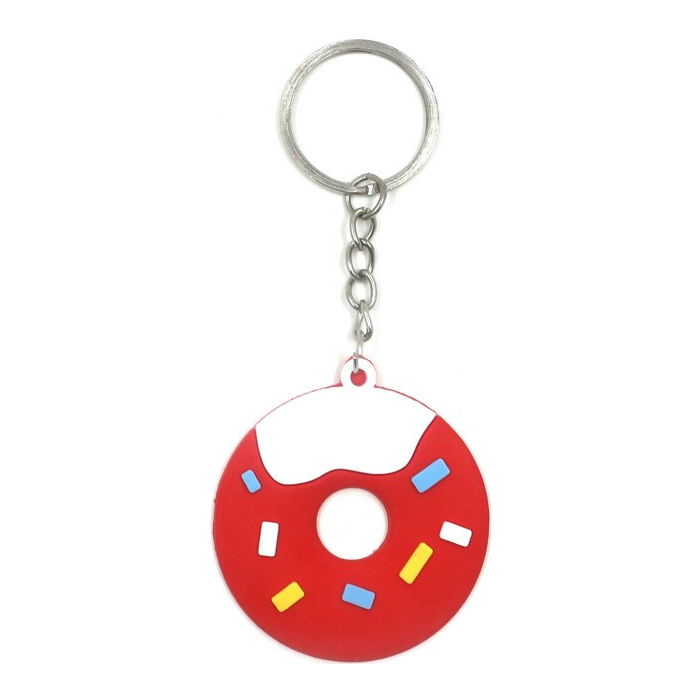 Prívesok na kľúče, šiška, červená