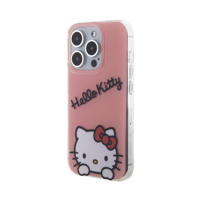 Plastové puzdro Hello Kitty na Apple iPhone 15 Pro Max HKHCP15XHKDSP IML Daydreaming Logo ružové