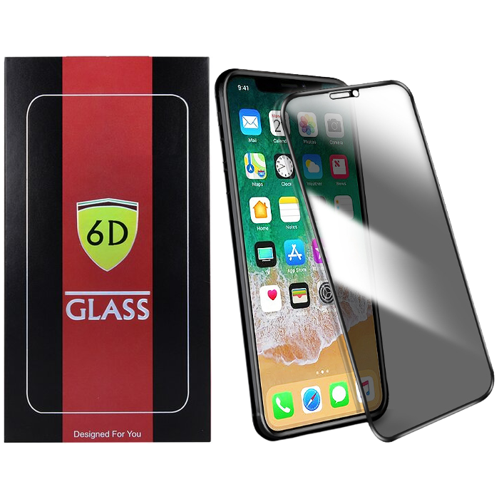 Tvrdené sklo na Xiaomi Redmi 12 LTE/5G 6D Privacy Antispy 9H celotvárové čierne
