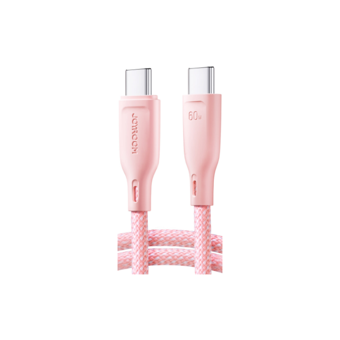 Joyroom Multi-Color Series SA34-CC3, USB-C na USB-C, PD 60W, 1m, ružový