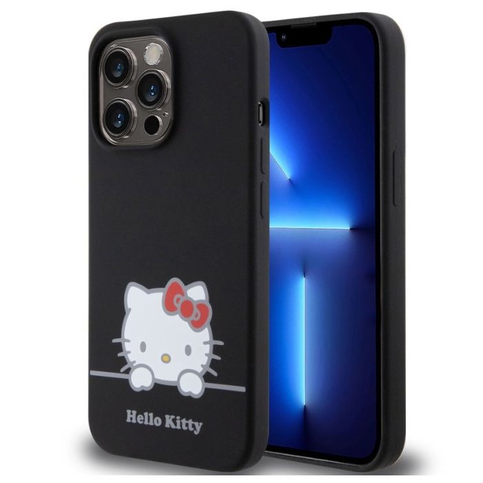 Obal Hello Kitty Liquid Silicone Daydreaming Logo Apple iPhone 13 Pro HKHCP13LSKCDKK čierny