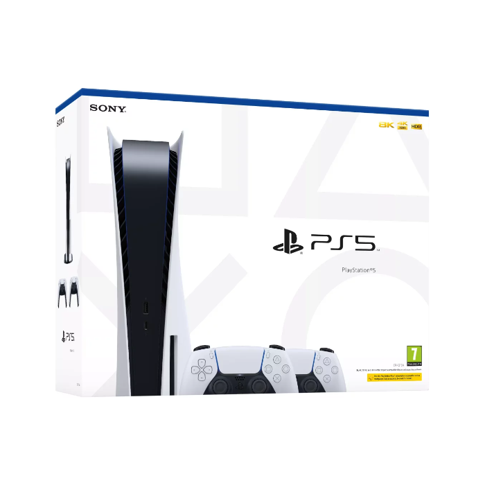 Sony PlayStation 5 + 2x PlayStation 5 DualSense Wireless Controller
