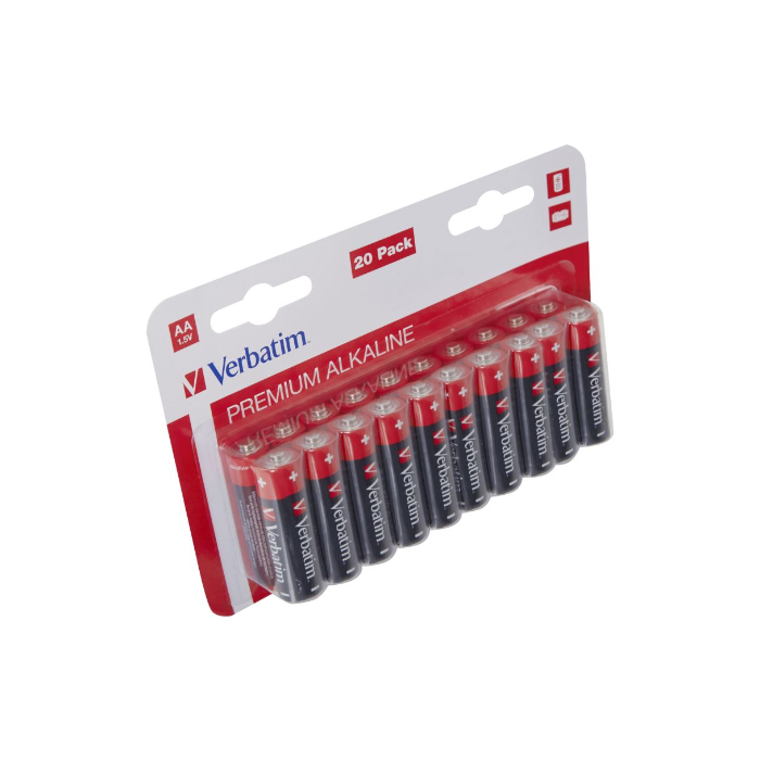 Verbatim LR6, Alkalické AA batérie, 20ks/pack