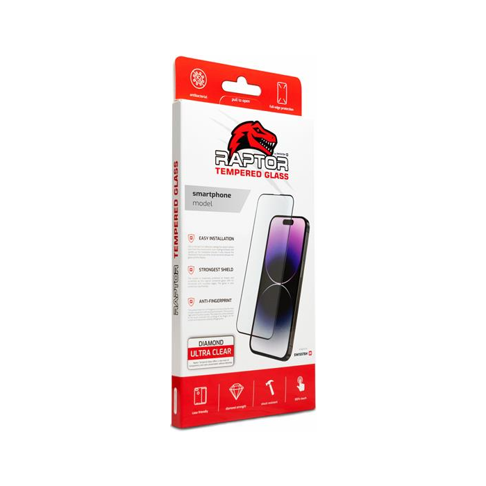 Tvrdené sklo na Oukitel WP19 SWISSTEN Raptor Diamond Ultra Clear 3D celotvárové čierne