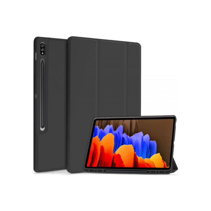 Diárové puzdro na Samsung Galaxy Tab S7 FE 5G T730 12.4", Tech-Protect SmartCase SC Pen čierne