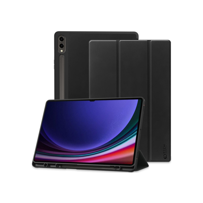 Diárové puzdro na Samsung Galaxy Tab S9 FE+ Plus 12.4 Tech-Protect SmartCase Pen čierne