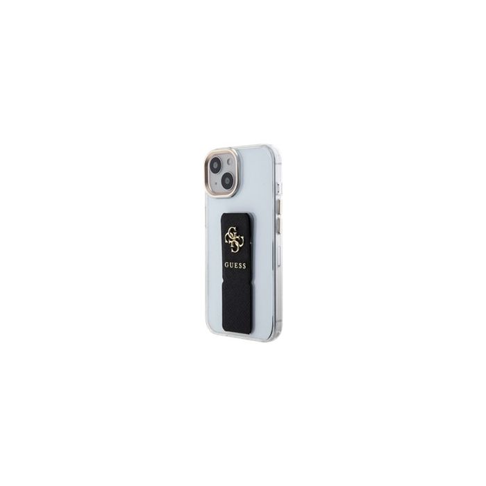 Guess PU Grip Stand 4G Metal Logo Apple iPhone 15 GUHCP15SHGSSA4K Black