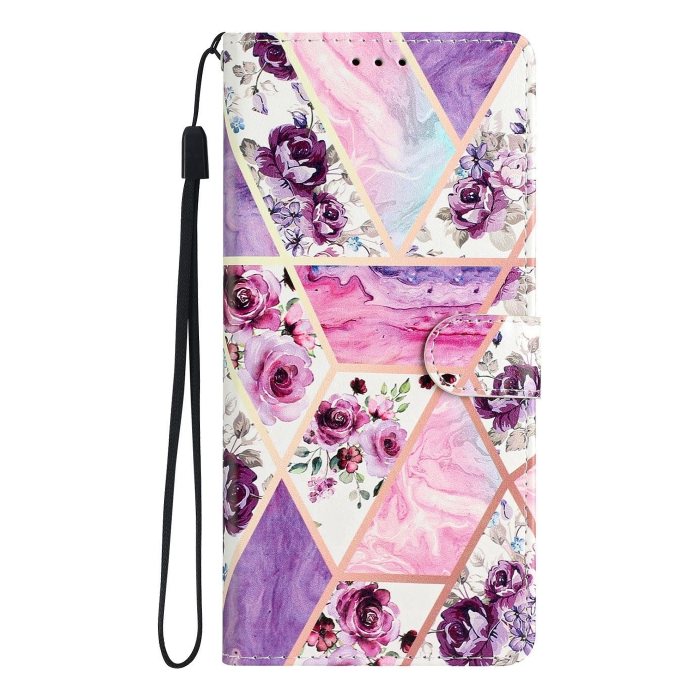 Diárové puzdro na Motorola Moto G13/G23/G53 Tech-Protect Wallet kvety mix fialové