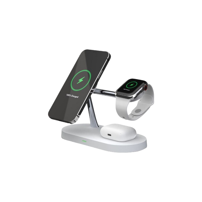 Bezdrôtová nabíjačka Tech-Protect A12 3v1 Magnetic MagSafe Wireless biela
