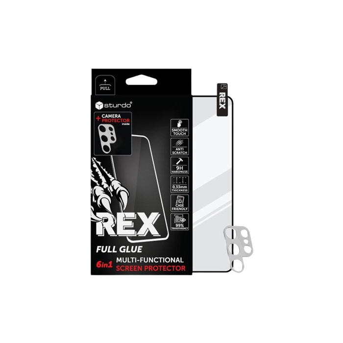 Tvrdené sklo na Samsung Galaxy S23 Ultra 5G S918 Sturdo REX 9H Full Glue celotvárové čierne