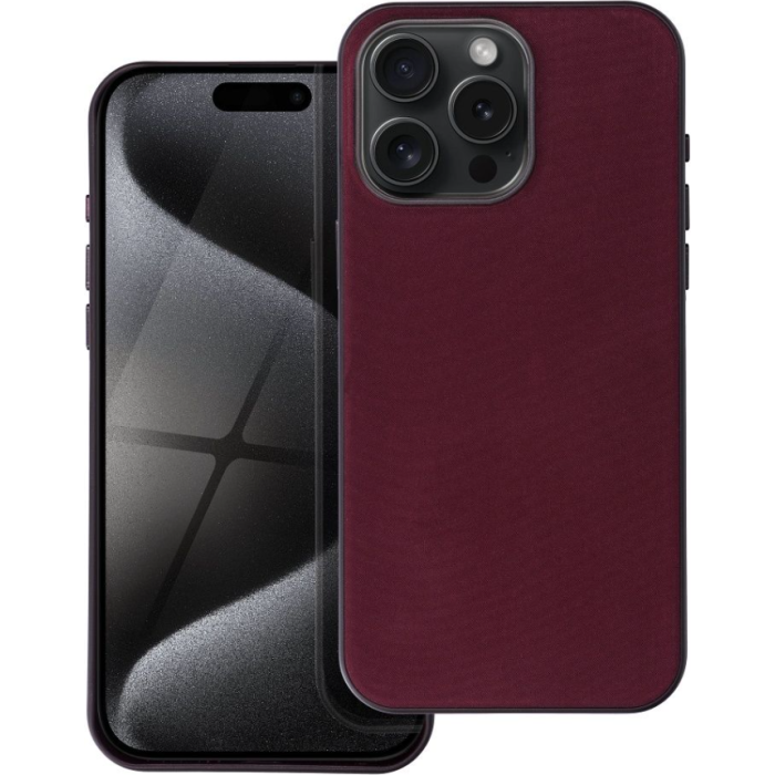 Plastové puzdro na Apple iPhone 14 Pro Woven Mag Cover bordové