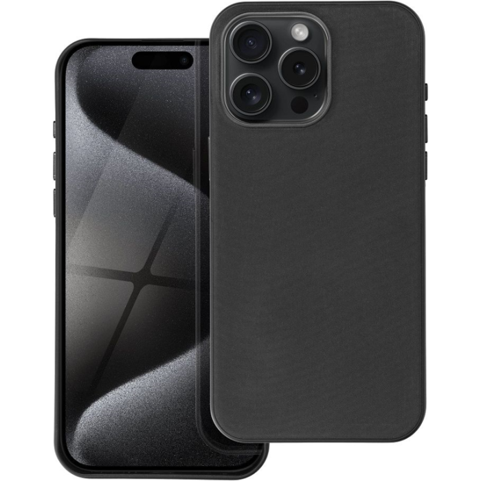 Plastové puzdro na Apple iPhone 15 Pro Max Woven Mag Cover čierne