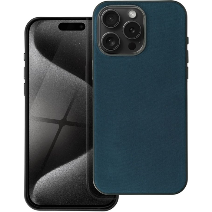 Plastové puzdro na Apple iPhone 12 Pro Woven Mag Cover modré